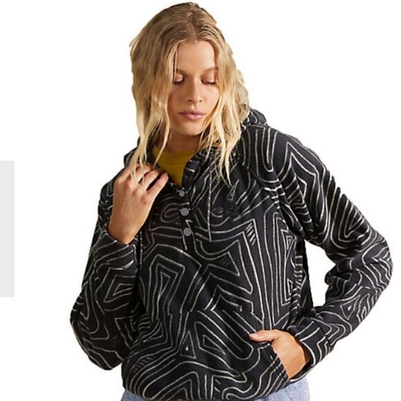 BILLABONG PULLOVER HOODED SWEATSHIRT WATER RESISTANT KANGAROO POCKET SIZE XS NWT - Picture 2 of 5